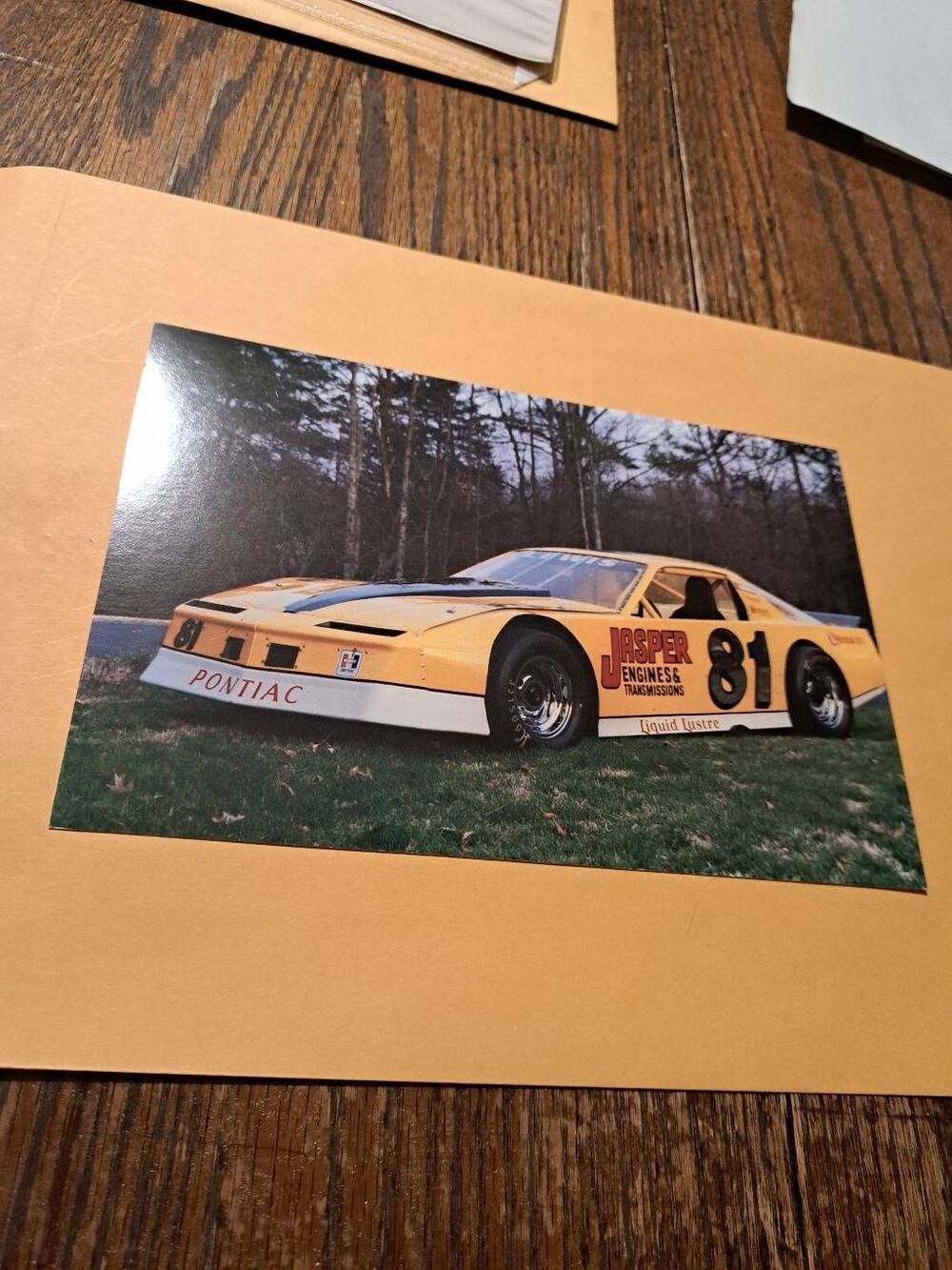 Vintage Tommy Lewis Racing #81 Jasper Pontiac Promo Card 9x6 NASCAR